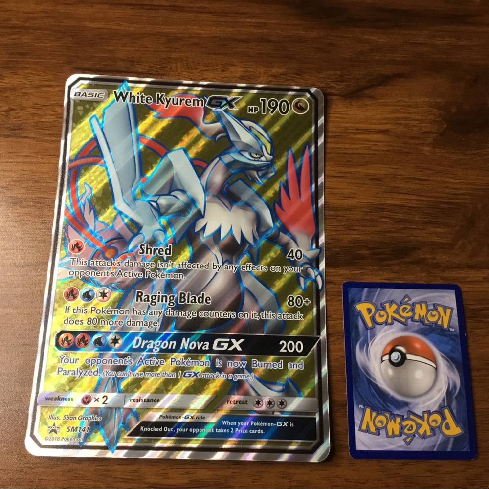 Pokemon White Kyurem GX Holo Jumbo Full Art Promo